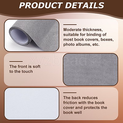 Faux Suede Book Covers DIY-WH20010-138W-02-1