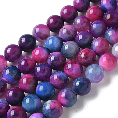 Natural Agate Beads Strands G-NH0001-G04-01-1