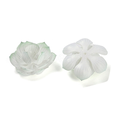 Simulation Lotus Shape Acrylic Bead Caps SACR-A008-06B-1