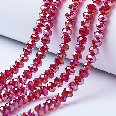 Electroplate Glass Beads Strands EGLA-A034-T2mm-B07-1
