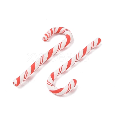 Christmas Candy Cane Handmade Polymer Clay Beads CLAY-P005-04F-1