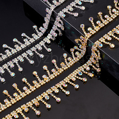 2 Yards 2 Colors Tassel Rhinestone Cup Chains CH-WR0001-01-1