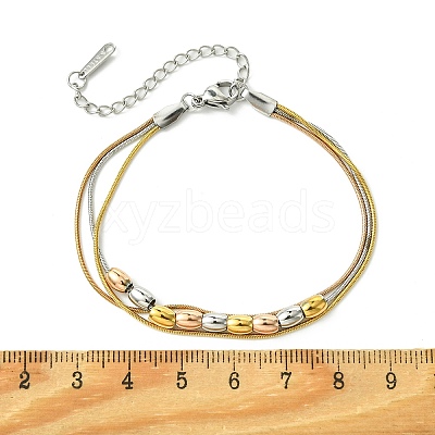 304 Stainless Steel Multi-strand Bracelets BJEW-G733-02M-1