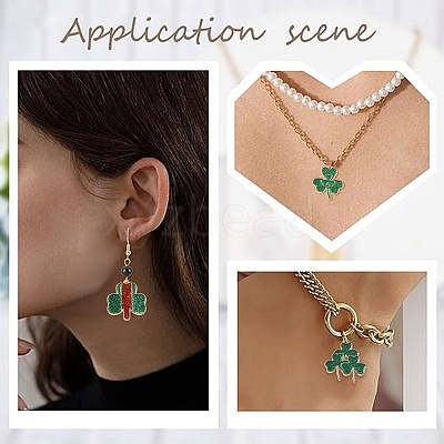 24Pcs 12 Styles Saint Patrick's Day Glitter Alloy Enamel Pendants ENAM-CJ0005-62-1