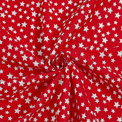 Red Cotton Fabric DIY-WH0750-293A-1