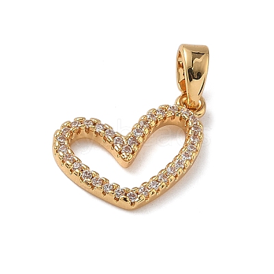 Brass Micro Pave Cubic Zirconia Pendants KK-C140-05D-G-1
