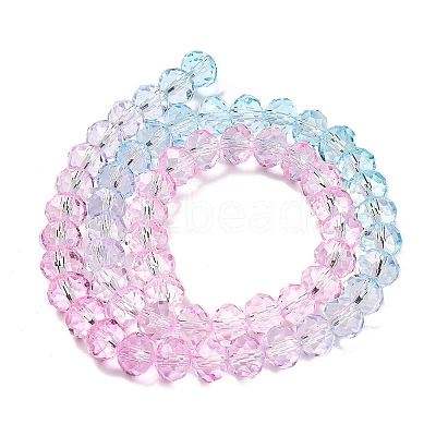 Transparent Painted Glass Beads Strands DGLA-A034-T8mm-A22-1
