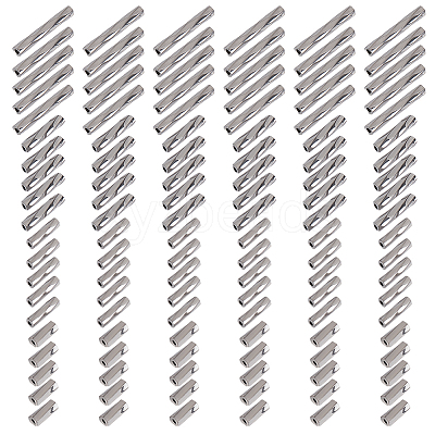 2000Pcs 4 Styles Glass Twisted Bugle Beads SEED-GO0001-09C-1