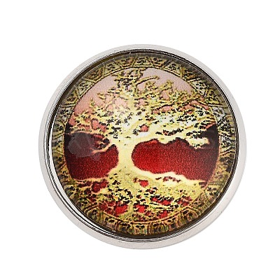 Round Glass Brooches JEWB-A022-02G-1