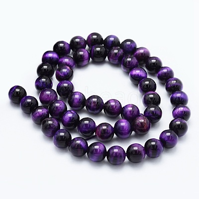 Natural Tiger Eye Beads Strands X-G-F561-8mm-B03-1
