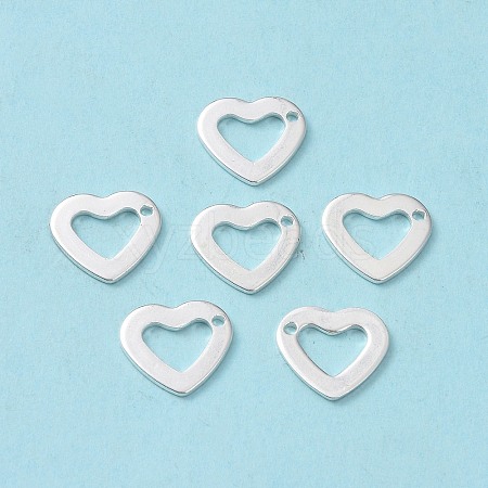 304 Stainless Steel Open Heart Charms STAS-L234-087S-1