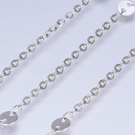 Tarnish Resistant 304 Stainless Steel Cable Chains CHS-E017-03P-1