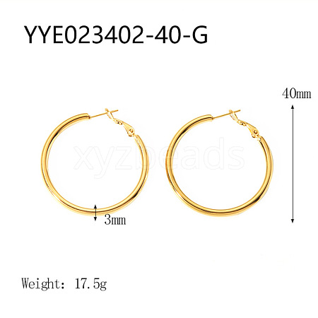 Stylish Stainless Steel Big Hoop Earrings NA7733-2-1