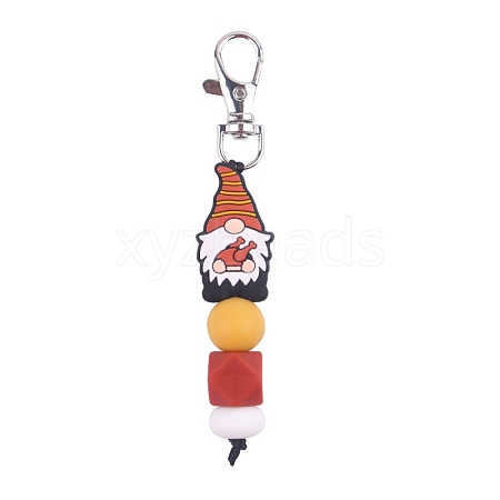 Christmas Theme Silicone Cartoon Gnome Pendant Decorations PW-WG9545F-04-1