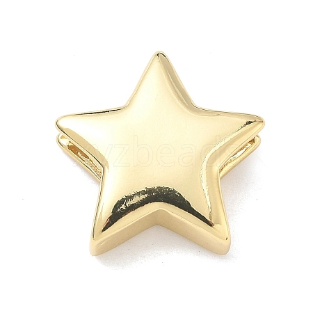 Star Brass Slide Charms X-KK-P349-18A-G-1
