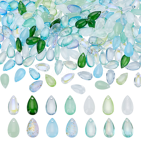 210Pcs 14 Styles Glass Charms FIND-WR0012-05-1