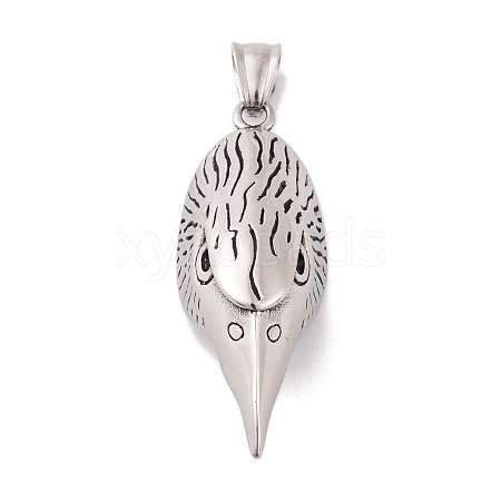 304 Stainless Steel Big Pendants STAS-K283-32AS-1