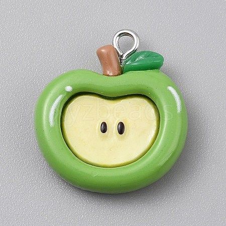 Opaque Resin Pendants RESI-CJC0029-001C-01-1