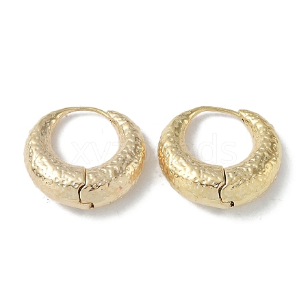 Texture Rings Brass Hoop Earrings for Women EJEW-H006-06B-G-1