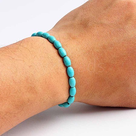 Turquoise Bracelet with Elastic Rope Bracelet DZ7554-7-1