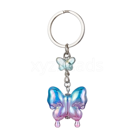 Glass & Acrylic Butterfly Keychain KEYC-JKC00649-04-1