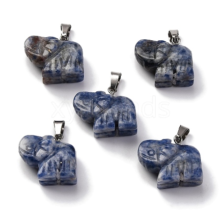 Natural Blue Spot Jasper Pendants G-B127-05P-11-1