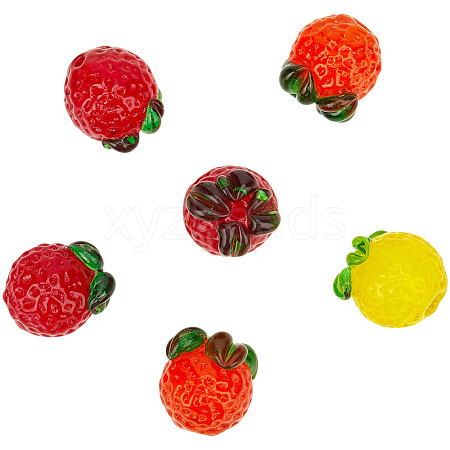 9Pcs 3 Colors Handmade Lampwork Beads LAMP-PA0001-27-1
