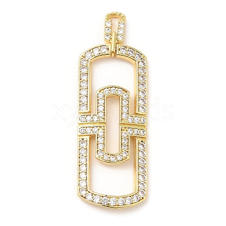 Brass with Cubic Zirconia Pendants KK-Q781-05G-1