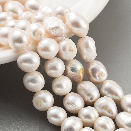 Natural Cultured Freshwater Pearl Beads Strands PEAR-P062-30F-1