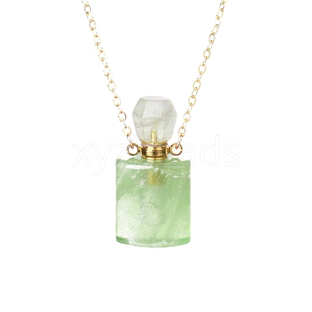 Natural Green Fluorite Perfume Bottle Pendant Necklace PW-WG2A891-11-1