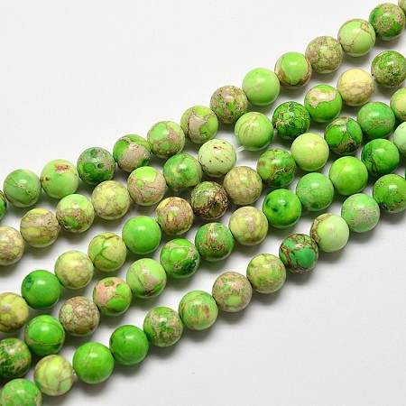 Natural Imperial Jasper Beads Strands G-I122-4mm-01-1