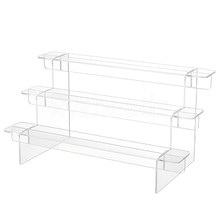 3-Tier Transparent Acrylic Minifigures Display Risers ODIS-WH0043-15A-1