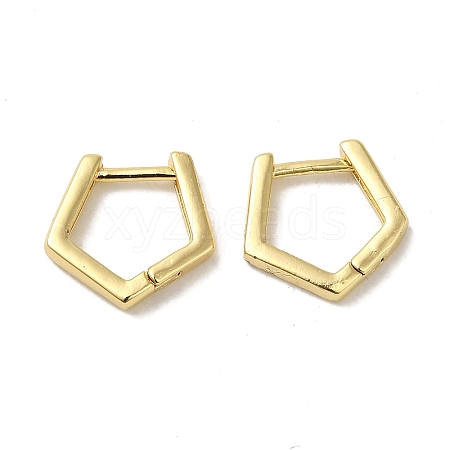 Brass Huggie Hoop Earrings for Women EJEW-C097-08G-01-1