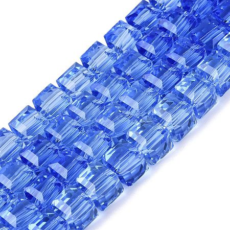Transparent Glass Beads Strands GLAA-R041-8x8mm-A12-1