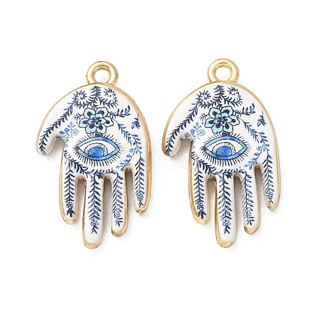 Religion Printed Alloy Pendants AL-CBA7256-24G-02-1