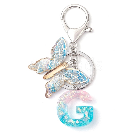 Butterfly Shape Resin & Acrylic Keychain KEYC-JKC01067-06-1