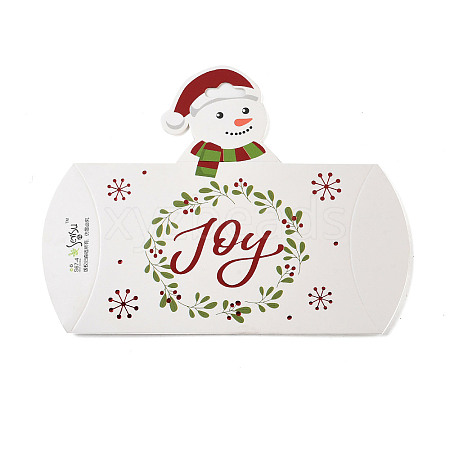 Christmas Theme Paper Pillow Gift Boxes X-CON-B012-01-1