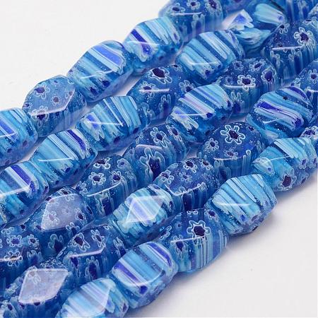 Handmade Millefiori Glass Bead Strands LAMP-G100-01-1