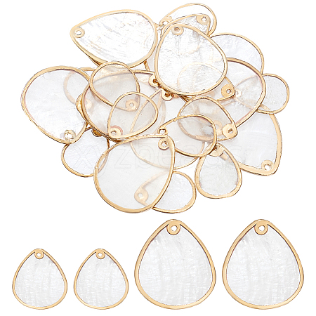 24Pcs 2 Styles Shell Pendants FIND-GA0004-51-1