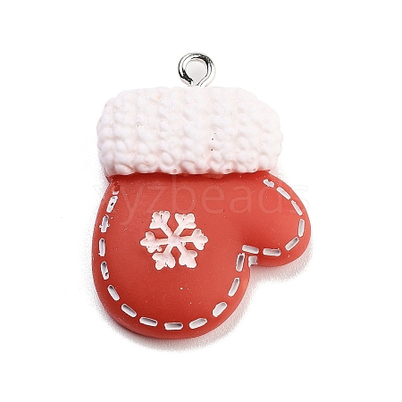 Christmas Theme Opaque Resin Pendants RESI-F054-A08-1