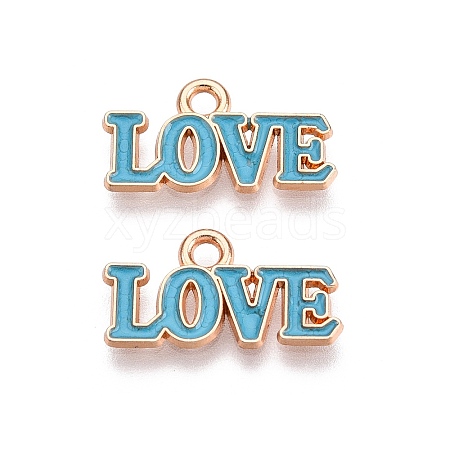 Valentine's Day Theme Alloy Enamel Pendants ENAM-T020-50D-07-1