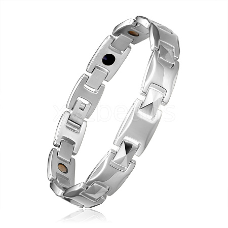 SHEGRACE Stainless Steel Panther Chain Watch Band Bracelets JB678A-1