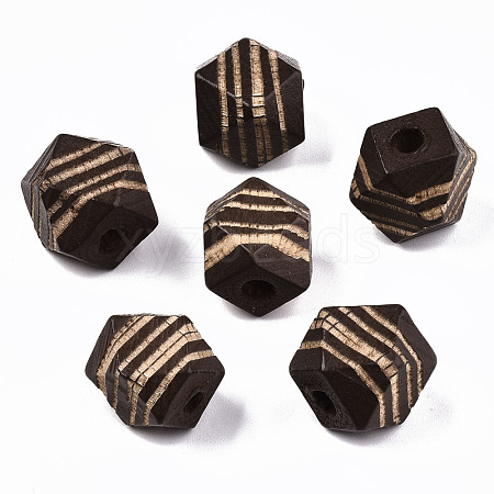 Painted Natural Wood Beads WOOD-T021-52B-02-1