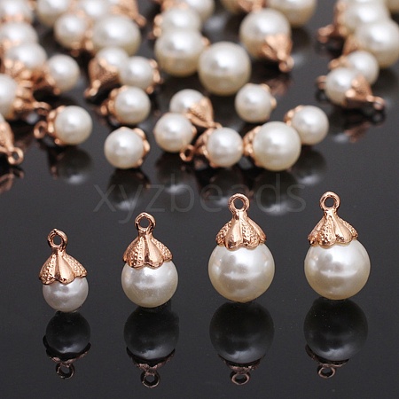 Resin Imiration Pearl Charms RESI-TAC0001-99A-1