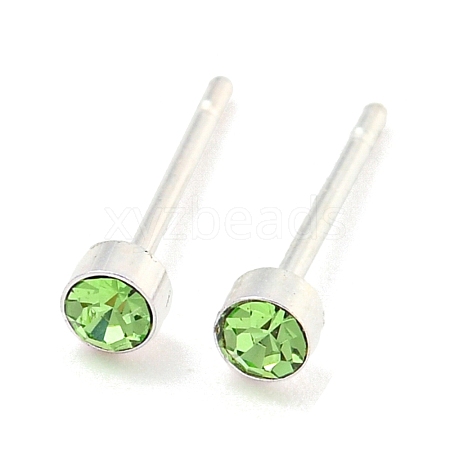 Rack Plating Brass Micro Pave Cubic Zirconia Stud Earring EJEW-C102-37P-04-1