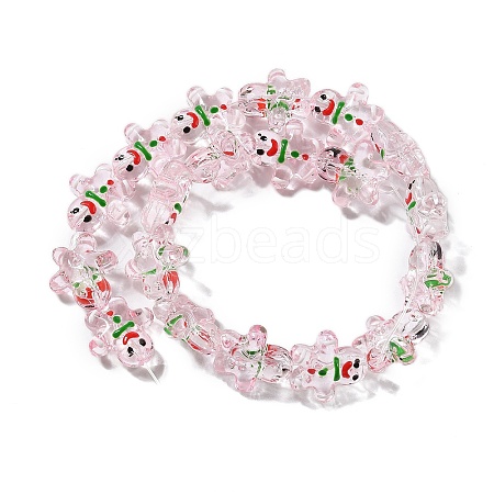 Christmas Handmade Lampwork Beads Strands LAMP-M021-02C-1