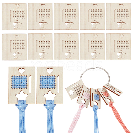 50Pcs Wood Cross Stitch Thread Bobbins WOOD-OC0003-90-1
