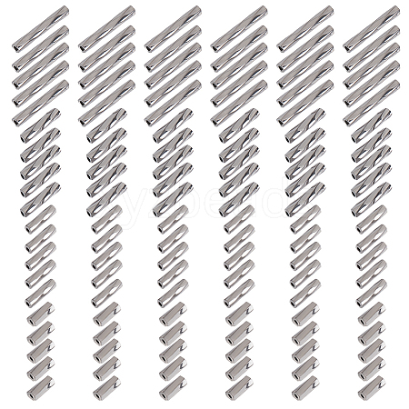 2000Pcs 4 Styles Glass Twisted Bugle Beads SEED-GO0001-09C-1