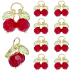 60Pcs Cherry Acrylic & Glass Pendants PALLOY-WH00017-7