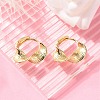 Brass Hoop Earrings EJEW-S249-07G-1